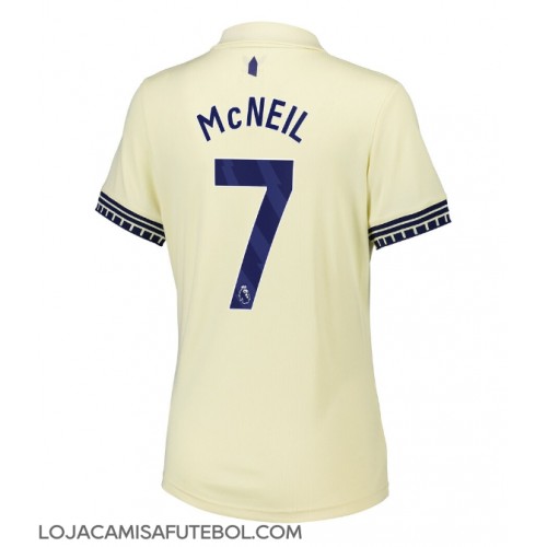 Camisa de Futebol Everton Dwight McNeil #7 Equipamento Secundário Mulheres 2025-26 Manga Curta
